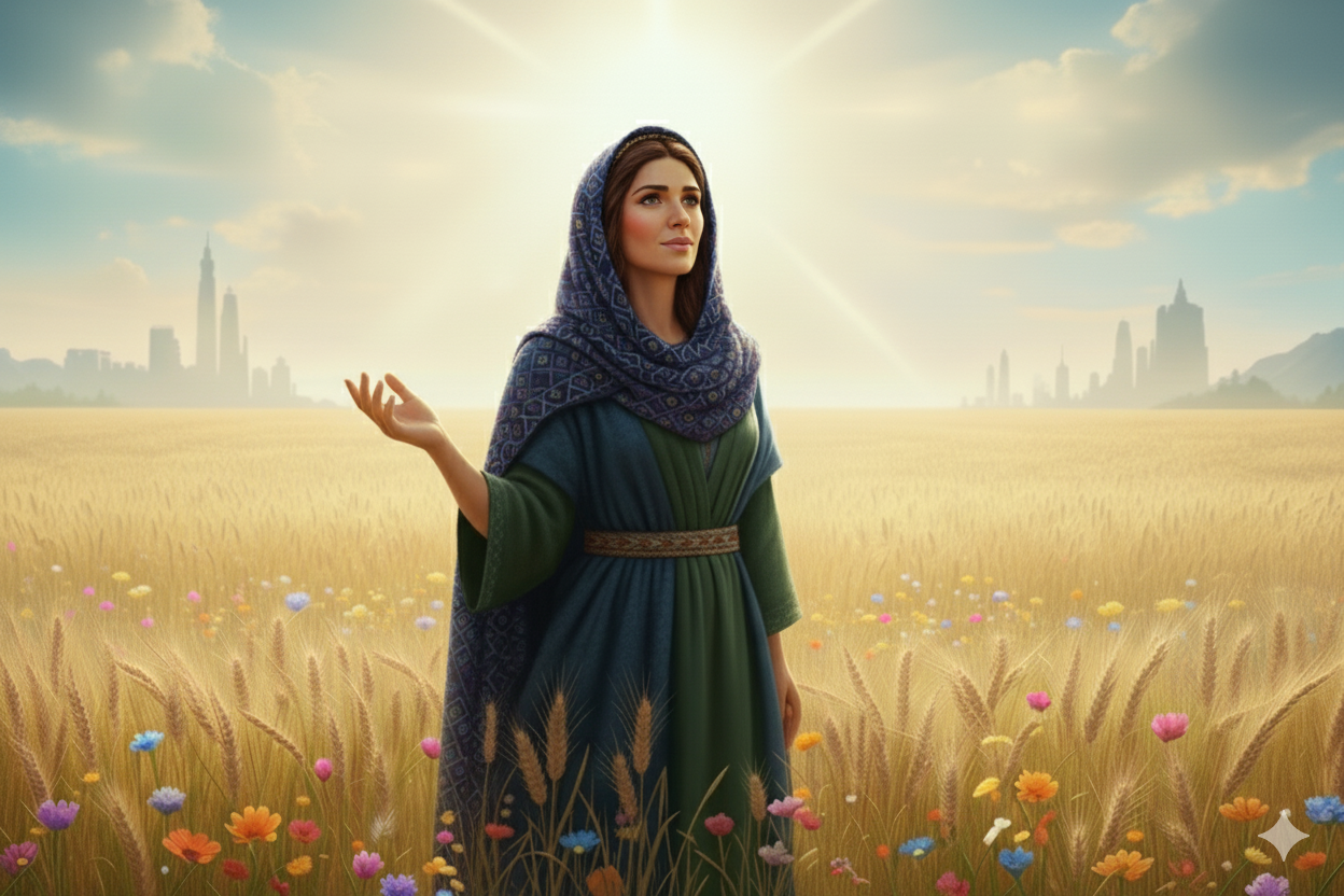 An illustration of The Shunammite Woman of the Bible